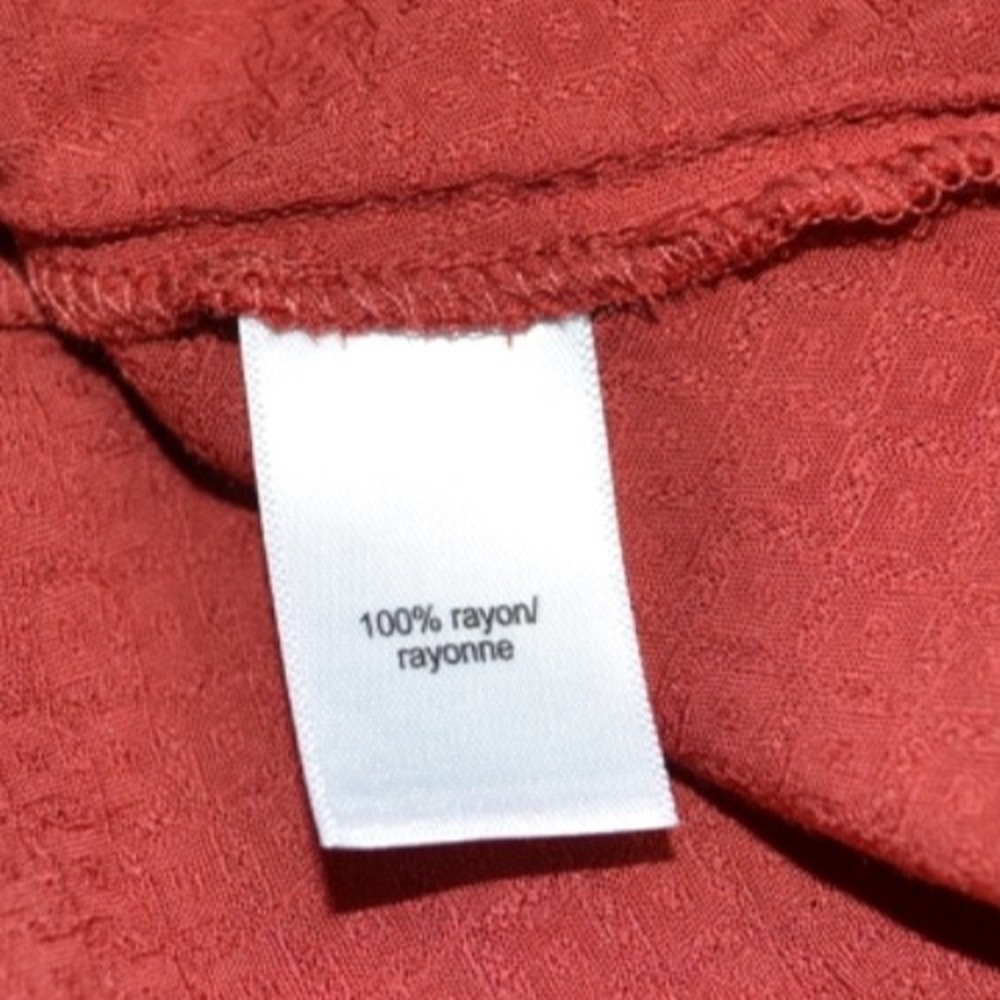 Maurices Womens Top XL Orange Terracota Short Sleeve Blouse - Picture 6 of 8